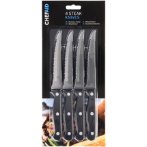 Chef Aid 4Pc Steak Knives with Rivetted Handle